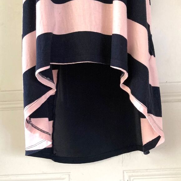 BANANA REPUBLIC Tunic Tank Top Pink Black Stripes Womens Large - Picture 7 of 10